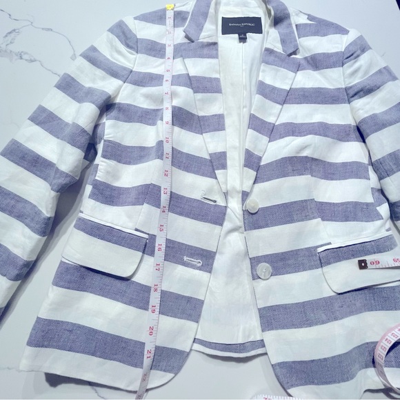 🌸3 for $30 Banana Republic Blazer stripes Nautical style size M - Picture 10 of 17